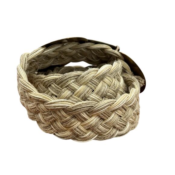 Woven Belt Womens Tan Braided Boho Festival Artisanal Cottagecore Hippie Folk main image 6